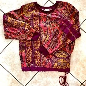 ANTHROPOLOGIE long sleeves paisley top